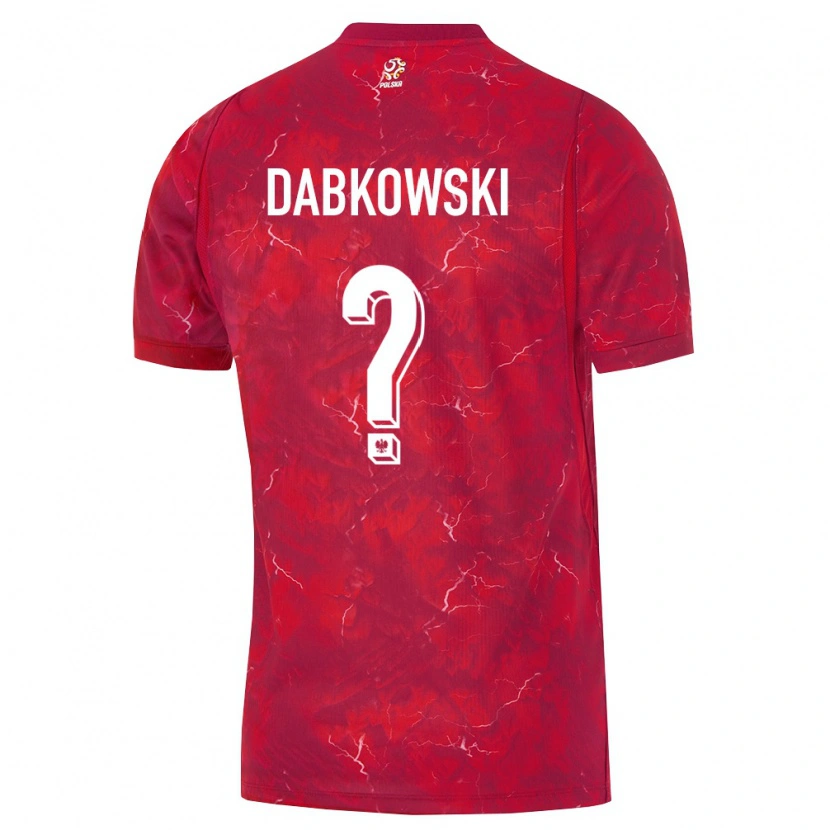 Danxen Men Poland Xavier Dabkowski #0 Red White Away Jersey 26-28 T-Shirt
