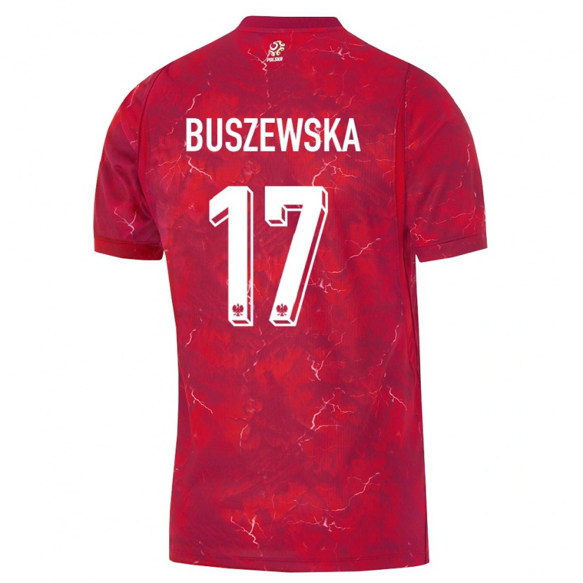 Danxen Men Poland Zofia Buszewska #17 Red White Away Jersey 26-28 T-Shirt