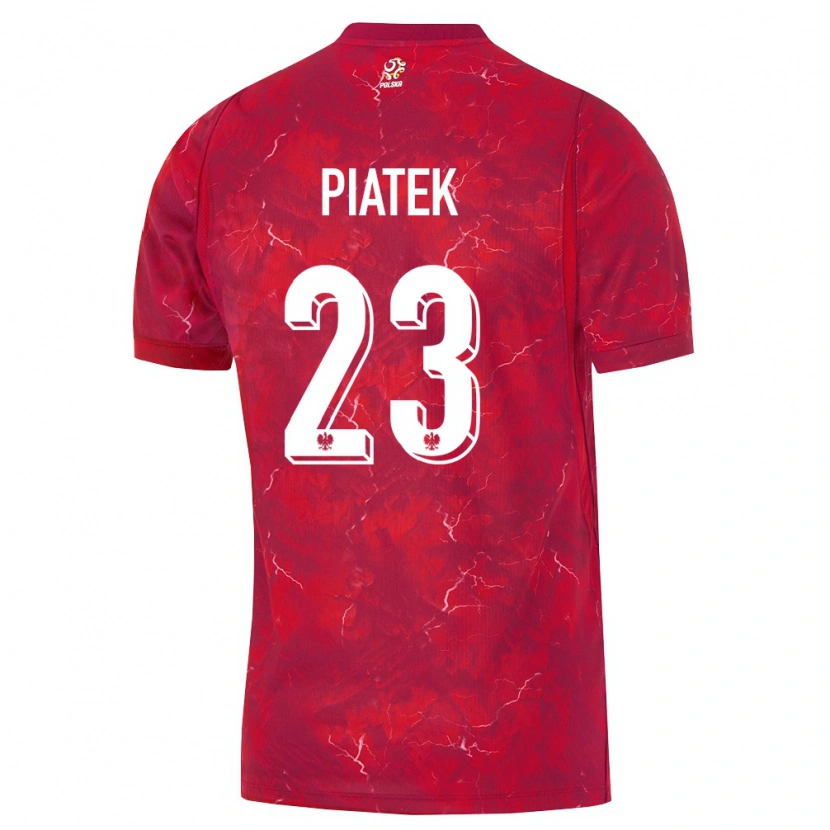 Danxen Men Poland Krzysztof Piatek #23 Red White Away Jersey 26-28 T-Shirt