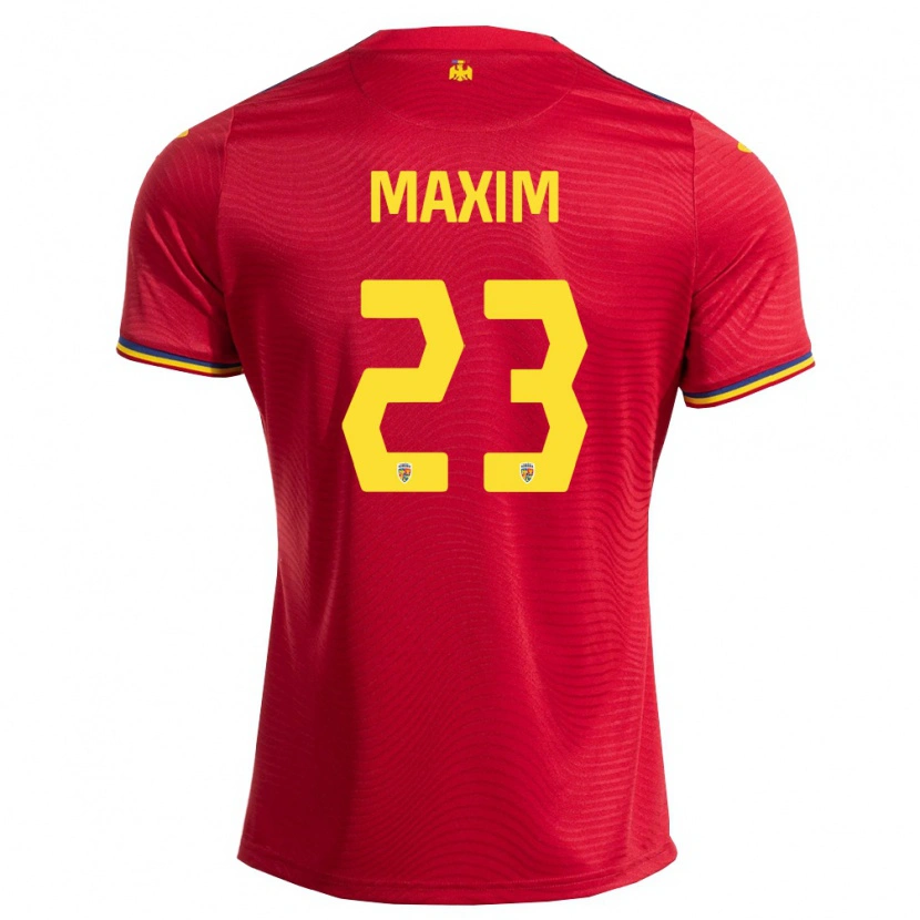 Danxen Men Romania Alexandru Maxim #23 Red Navy Yellow Away Jersey 26-28 T-Shirt