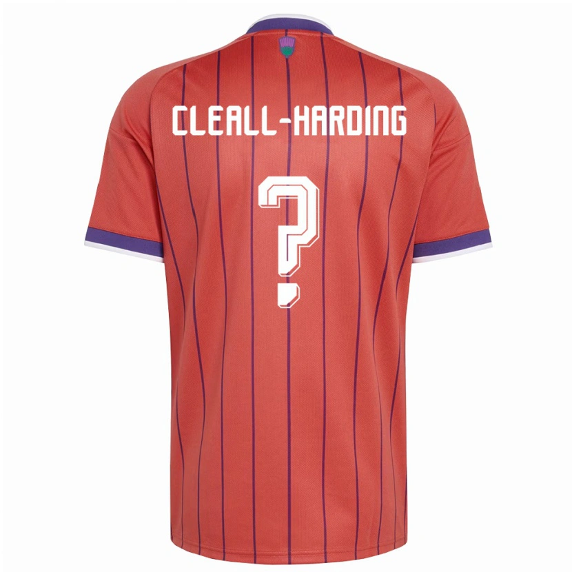 Danxen Men Scotland Sam Cleall-Harding #0 Orange Purple Away Jersey 26-28 T-Shirt