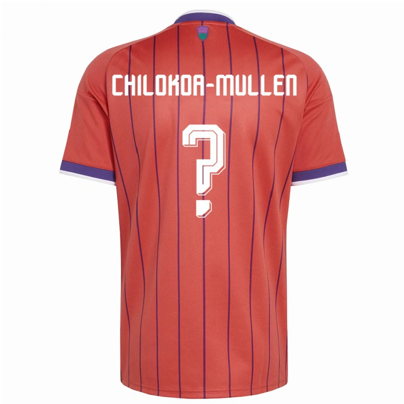 Danxen Men Scotland Jeremiah Chilokoa-Mullen #0 Orange Purple Away Jersey 26-28 T-Shirt