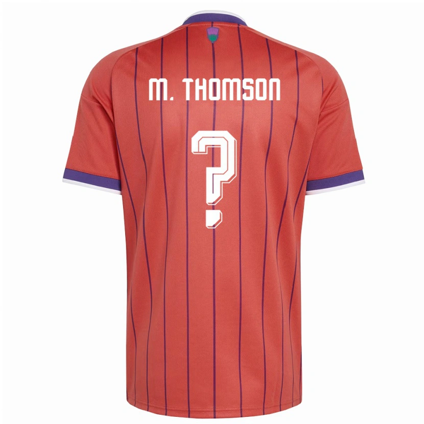 Danxen Men Scotland Miller Thomson #0 Orange Purple Away Jersey 26-28 T-Shirt