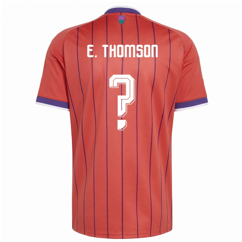 Danxen Men Scotland Ethan Thomson #0 Orange Purple Away Jersey 26-28 T-Shirt