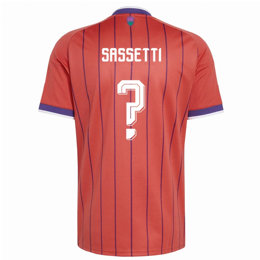 Danxen Men Scotland Lorenzo Sassetti #0 Orange Purple Away Jersey 26-28 T-Shirt