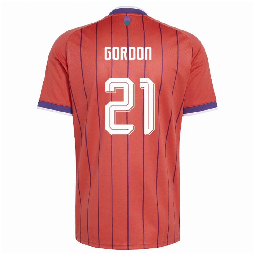 Danxen Men Scotland Craig Gordon #21 Orange Purple Away Jersey 26-28 T-Shirt