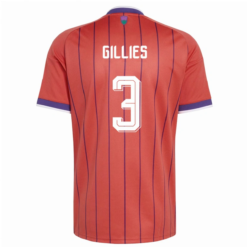 Danxen Men Scotland Matthew Gillies #3 Orange Purple Away Jersey 26-28 T-Shirt