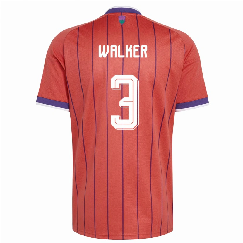 Danxen Men Scotland Liam Walker #3 Orange Purple Away Jersey 26-28 T-Shirt