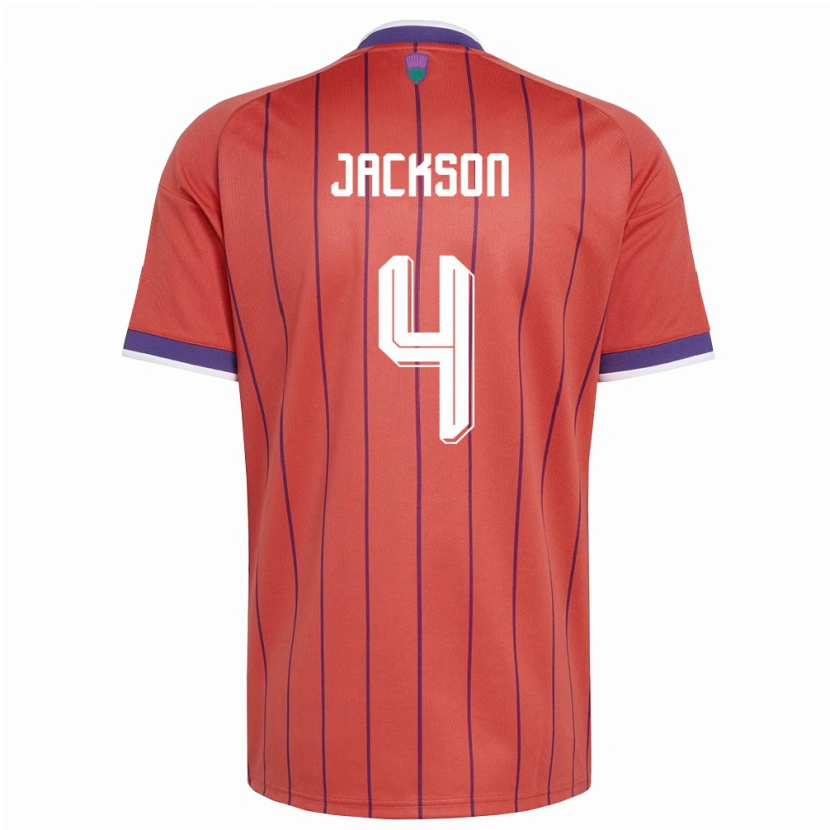 Danxen Men Scotland Louis Jackson #4 Orange Purple Away Jersey 26-28 T-Shirt