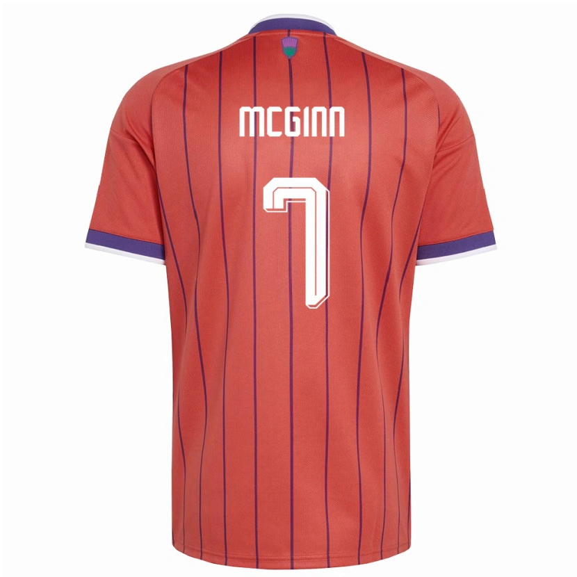 Danxen Men Scotland John Mcginn #7 Orange Purple Away Jersey 26-28 T-Shirt