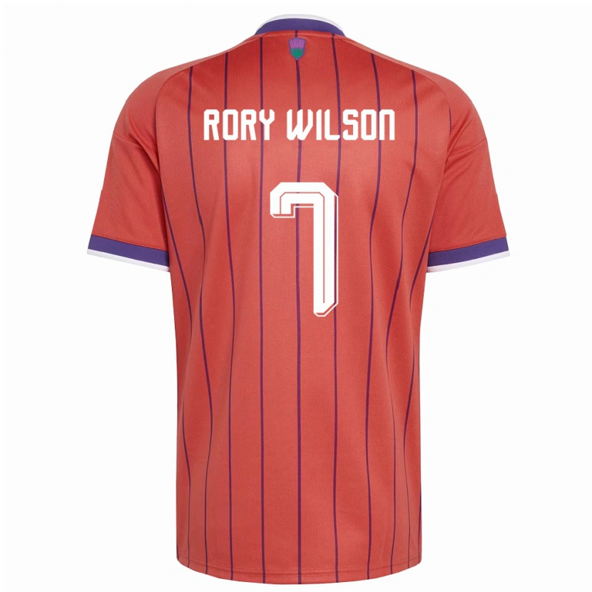 Danxen Men Scotland Rory Wilson #7 Orange Purple Away Jersey 26-28 T-Shirt
