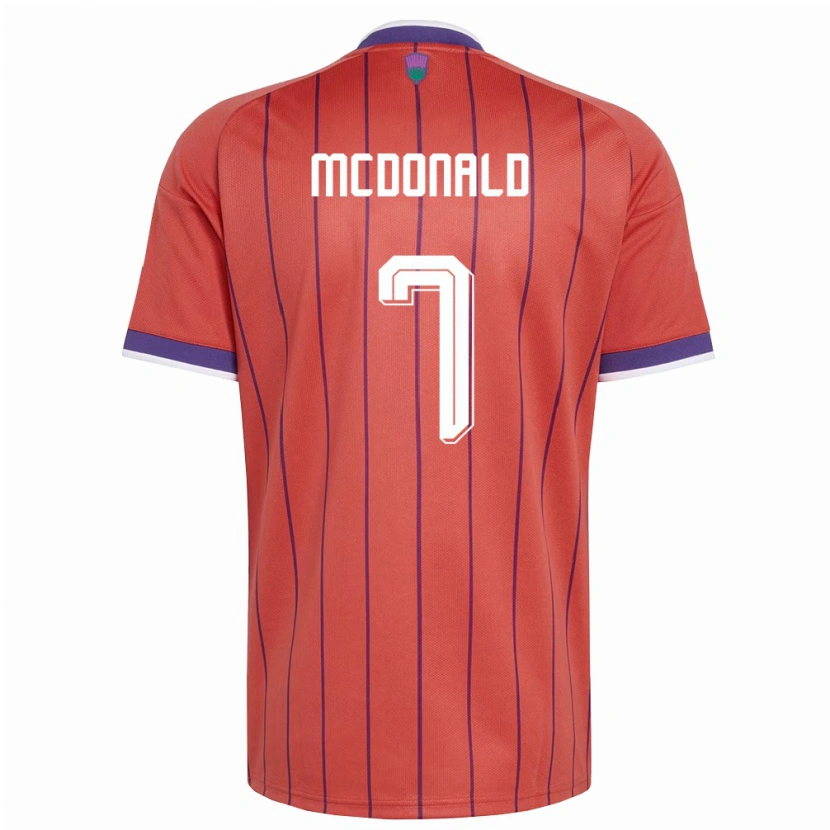 Danxen Men Scotland Josh Mcdonald #7 Orange Purple Away Jersey 26-28 T-Shirt