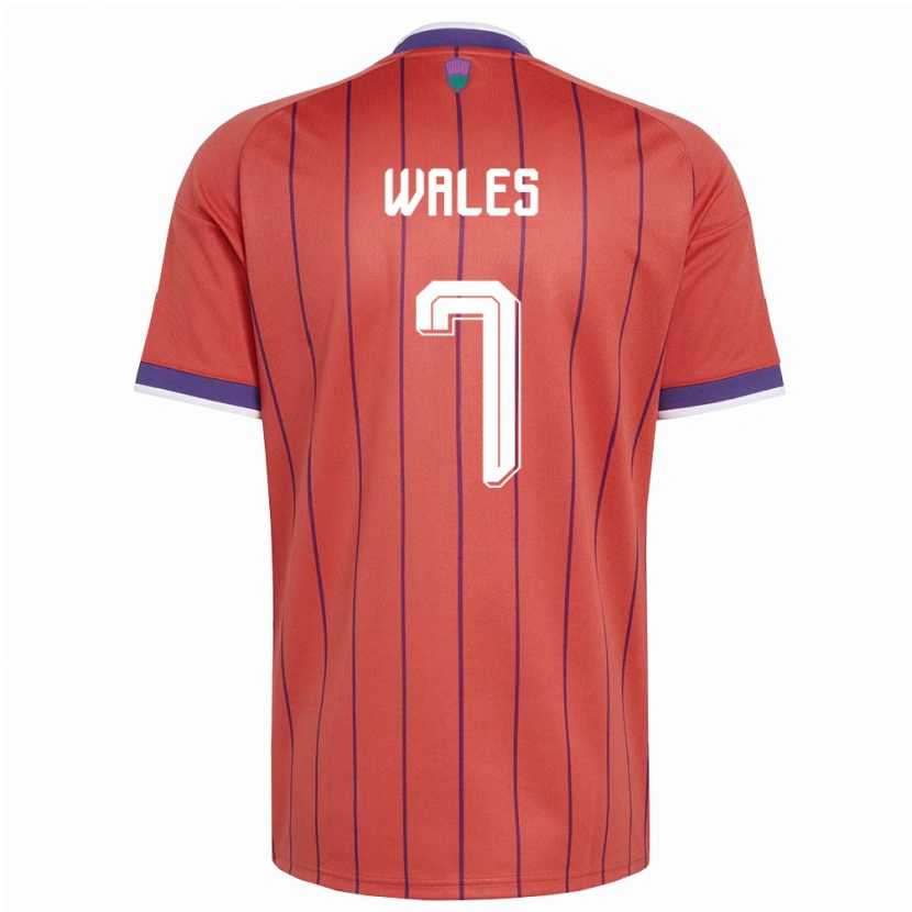 Danxen Men Scotland Bobby Wales #7 Orange Purple Away Jersey 26-28 T-Shirt