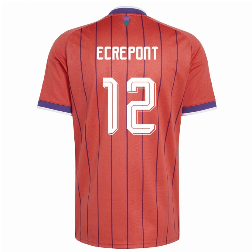 Danxen Men Scotland Oliver Ecrepont #12 Orange Purple Away Jersey 26-28 T-Shirt