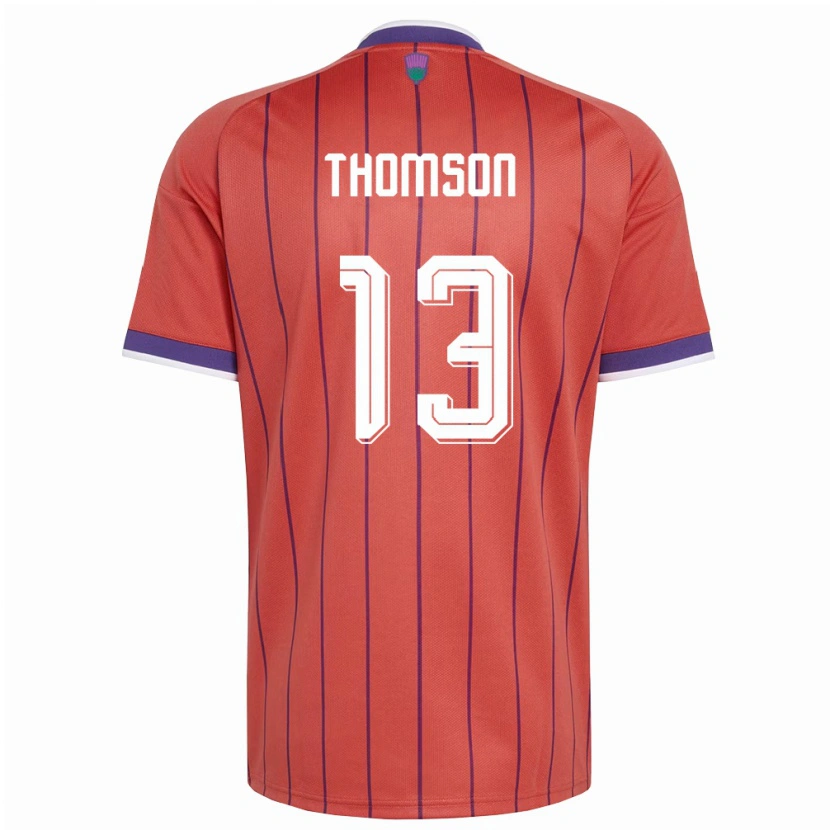 Danxen Men Scotland Aaron Thomson #13 Orange Purple Away Jersey 26-28 T-Shirt