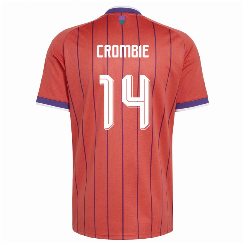 Danxen Men Scotland Ethan Crombie #14 Orange Purple Away Jersey 26-28 T-Shirt