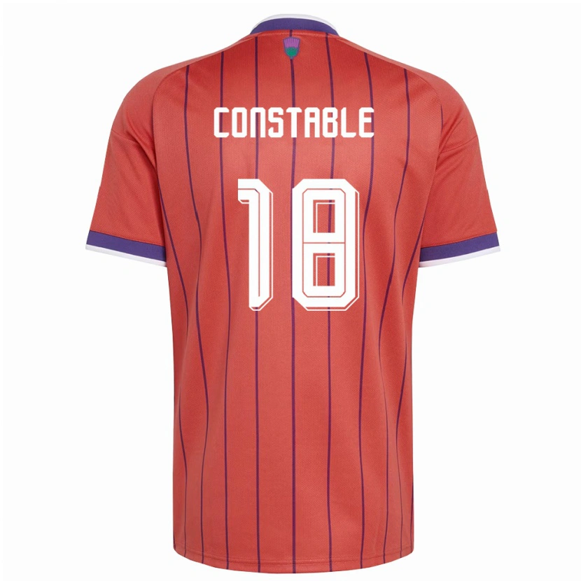 Danxen Men Scotland Scott Constable #18 Orange Purple Away Jersey 26-28 T-Shirt