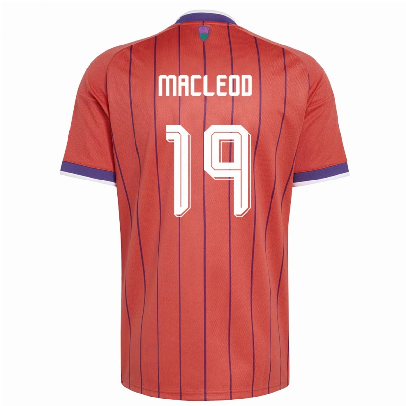Danxen Men Scotland Rory Macleod #19 Orange Purple Away Jersey 26-28 T-Shirt