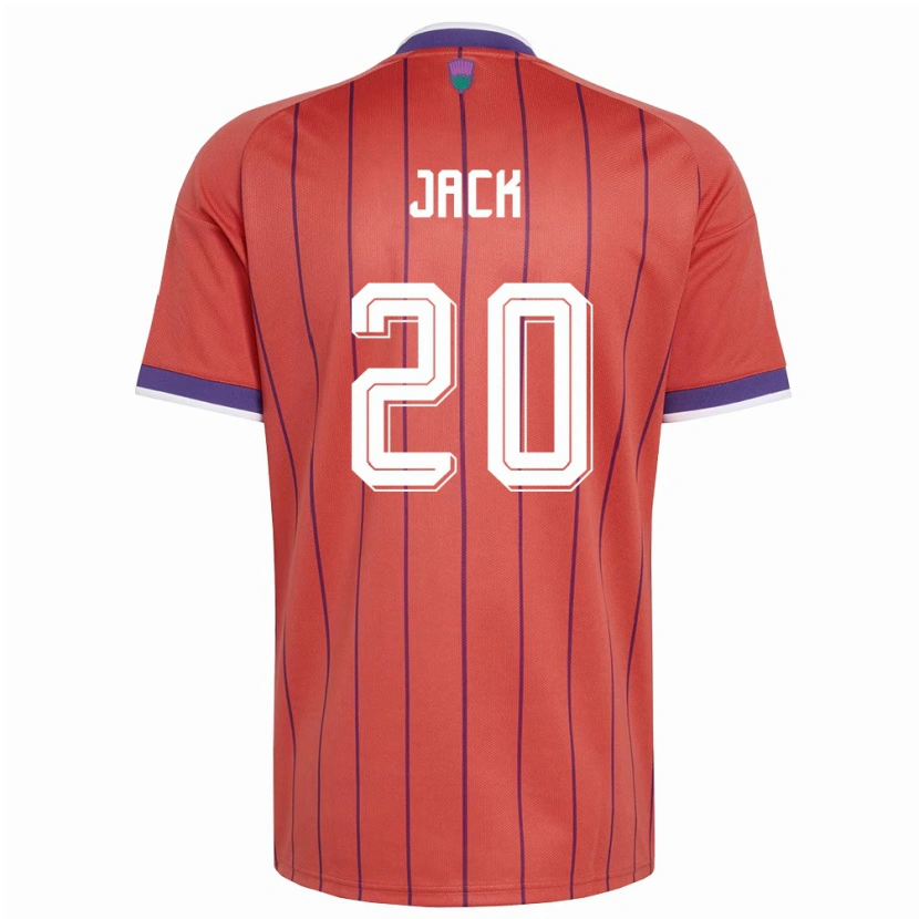 Danxen Men Scotland Ryan Jack #20 Orange Purple Away Jersey 26-28 T-Shirt