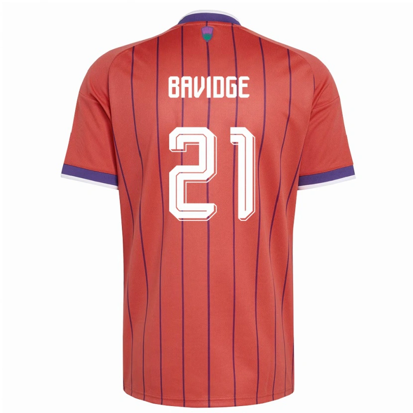 Danxen Men Scotland Alfie Bavidge #21 Orange Purple Away Jersey 26-28 T-Shirt