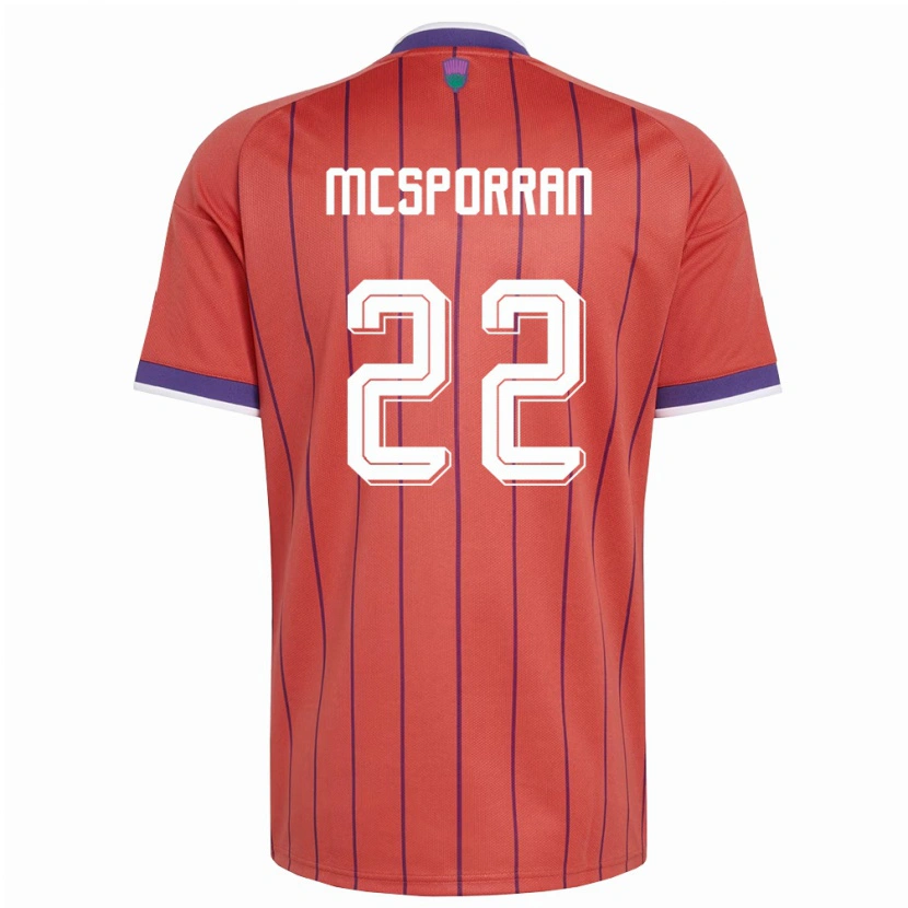 Danxen Men Scotland Arran Mcsporran #22 Orange Purple Away Jersey 26-28 T-Shirt