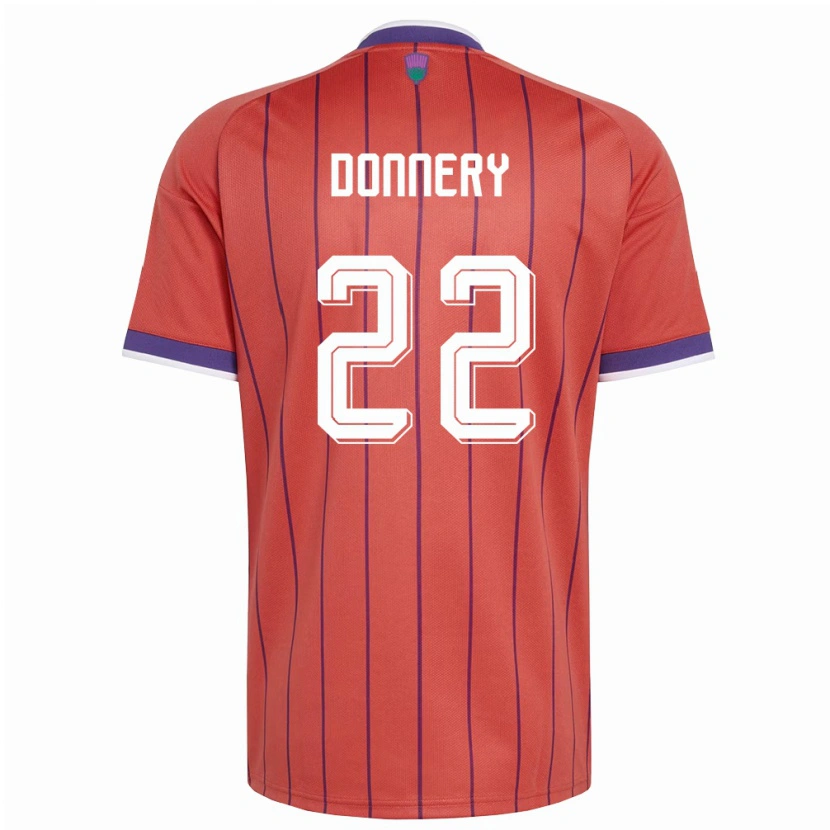 Danxen Men Scotland Julian Donnery #22 Orange Purple Away Jersey 26-28 T-Shirt
