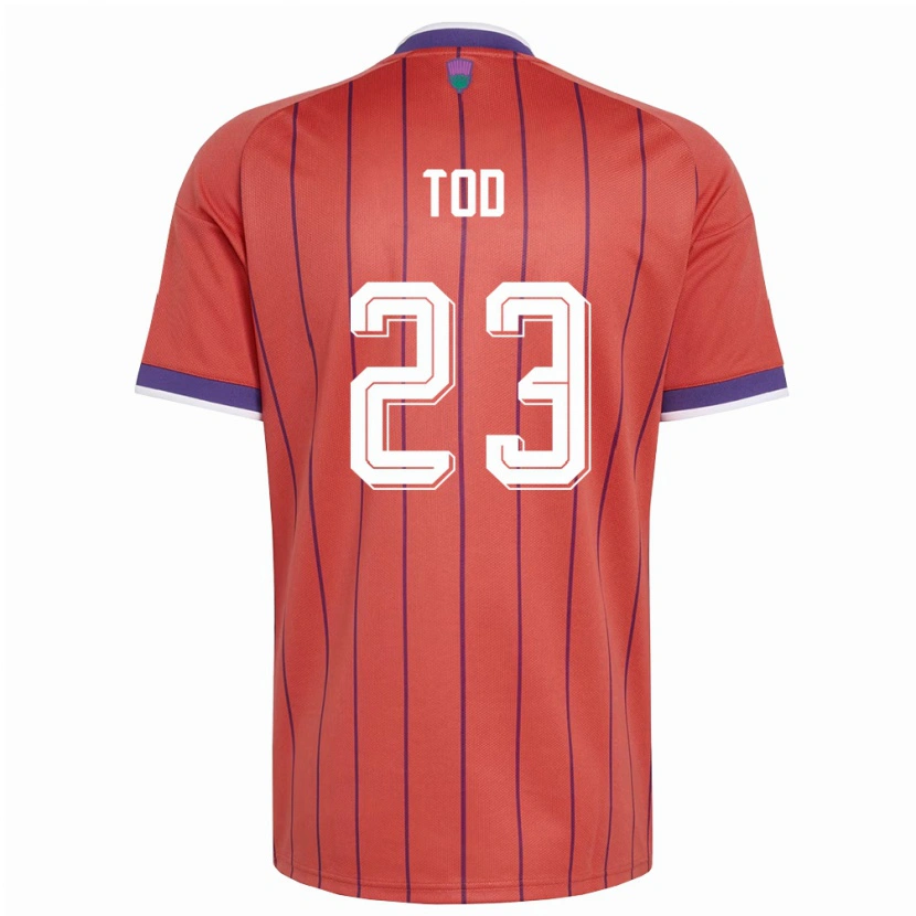 Danxen Men Scotland Andy Tod #23 Orange Purple Away Jersey 26-28 T-Shirt