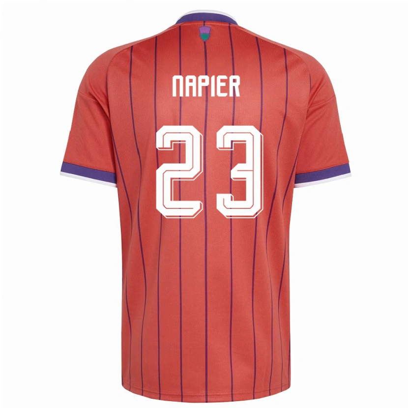 Danxen Men Scotland Jamie-Lee Napier #23 Orange Purple Away Jersey 26-28 T-Shirt