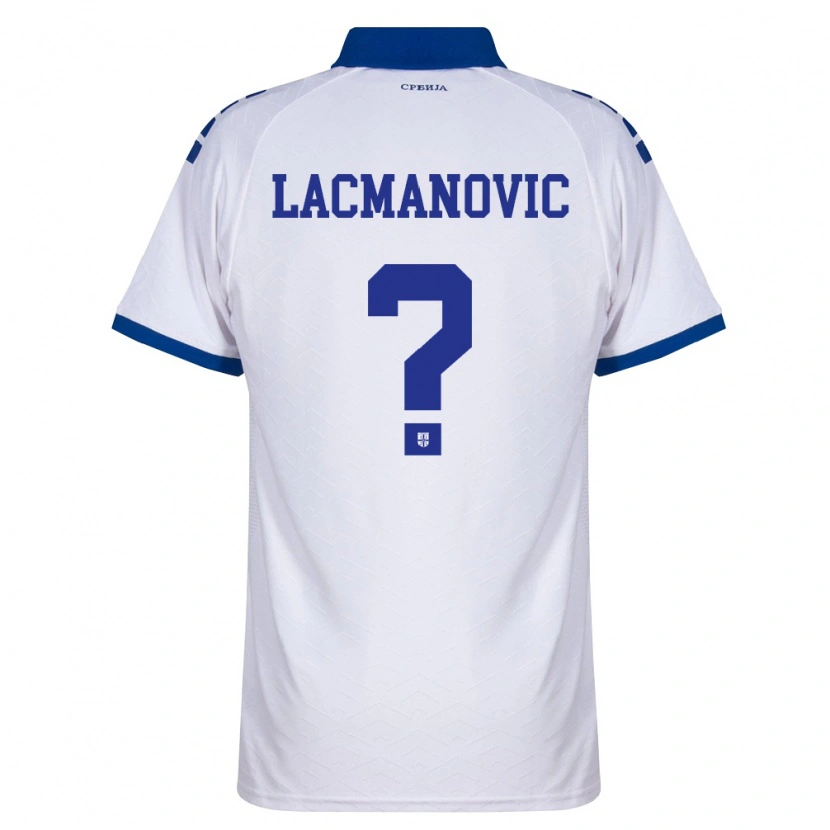 Danxen Men Serbia Mateja Lacmanovic #0 Navy White Red Away Jersey 26-28 T-Shirt