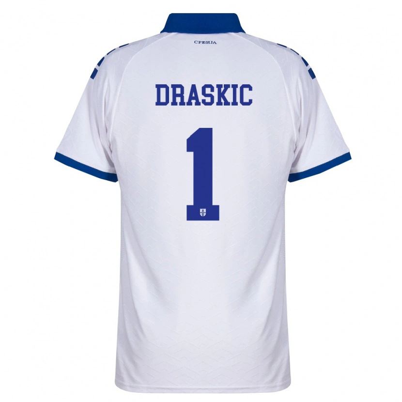 Danxen Men Serbia Vuk Draskic #1 Navy White Red Away Jersey 26-28 T-Shirt