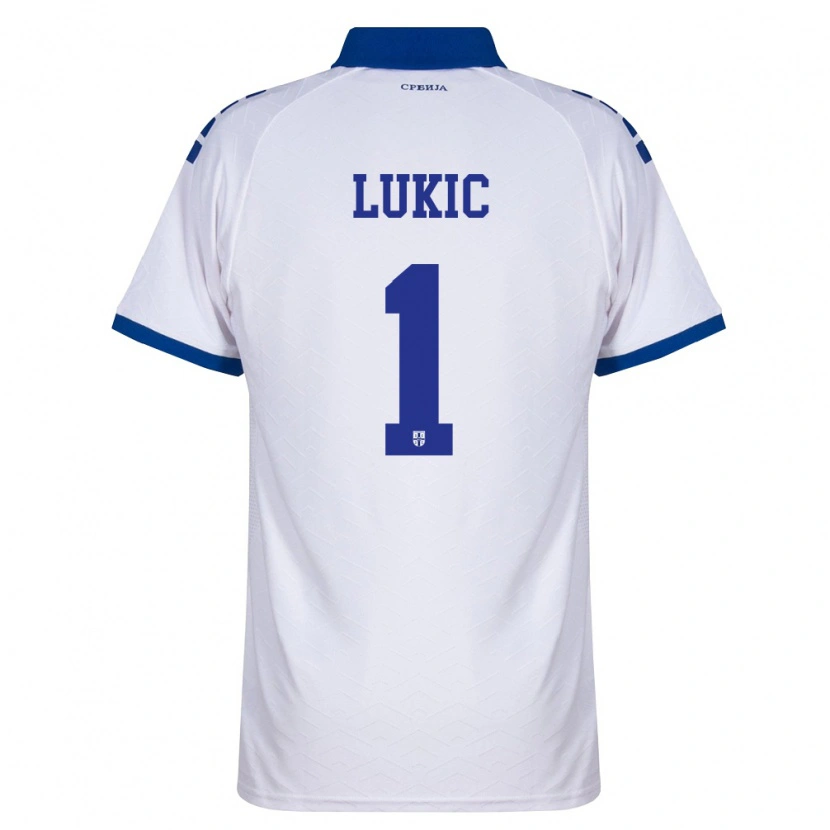 Danxen Men Serbia Ognjen Lukic #1 Navy White Red Away Jersey 26-28 T-Shirt