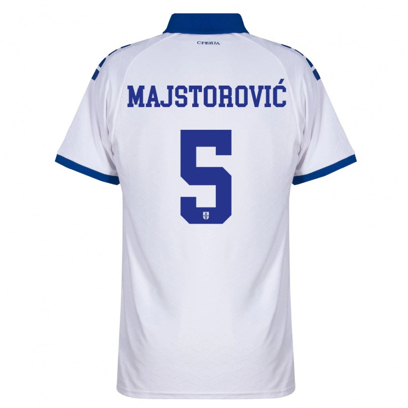 Danxen Men Serbia Milan Majstorovic #5 Navy White Red Away Jersey 26-28 T-Shirt
