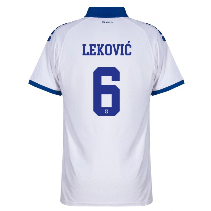 Danxen Men Serbia Stefan Lekovic #6 Navy White Red Away Jersey 26-28 T-Shirt