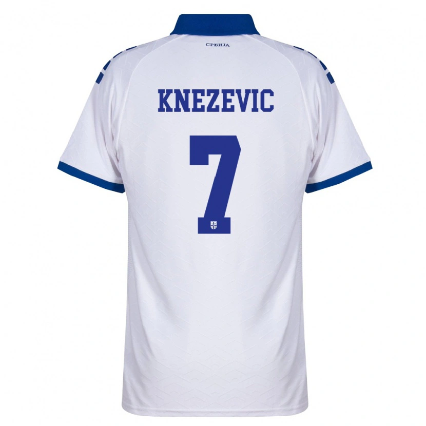 Danxen Men Serbia Nikola Knezevic #7 Navy White Red Away Jersey 26-28 T-Shirt