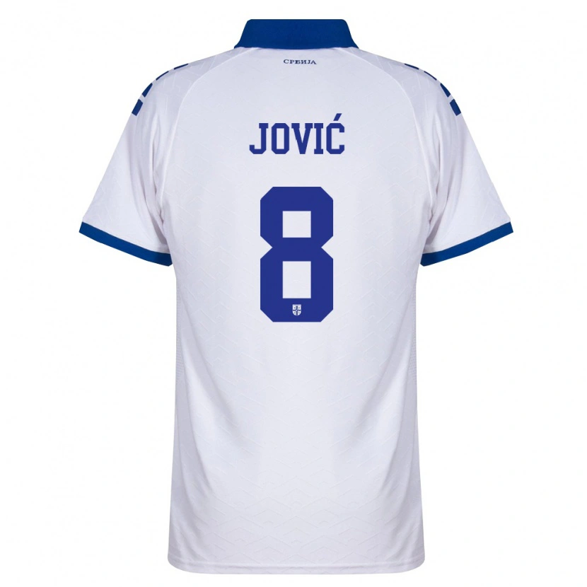 Danxen Men Serbia Luka Jović #8 Navy White Red Away Jersey 26-28 T-Shirt