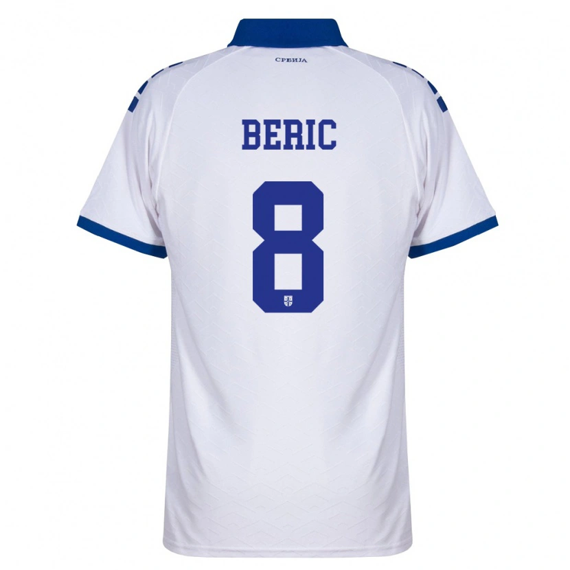 Danxen Men Serbia Veljko Beric #8 Navy White Red Away Jersey 26-28 T-Shirt
