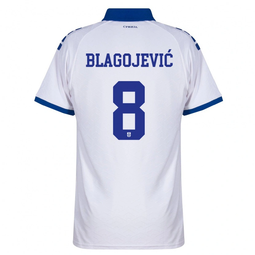 Danxen Men Serbia Dina Blagojevic #8 Navy White Red Away Jersey 26-28 T-Shirt