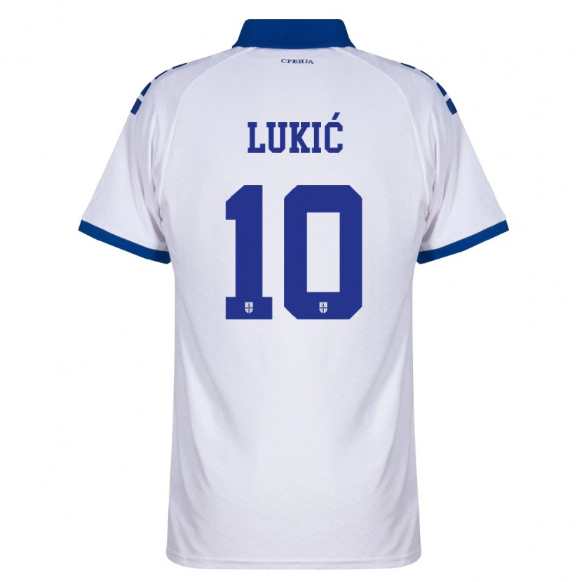 Danxen Men Serbia Saša Lukić #10 Navy White Red Away Jersey 26-28 T-Shirt