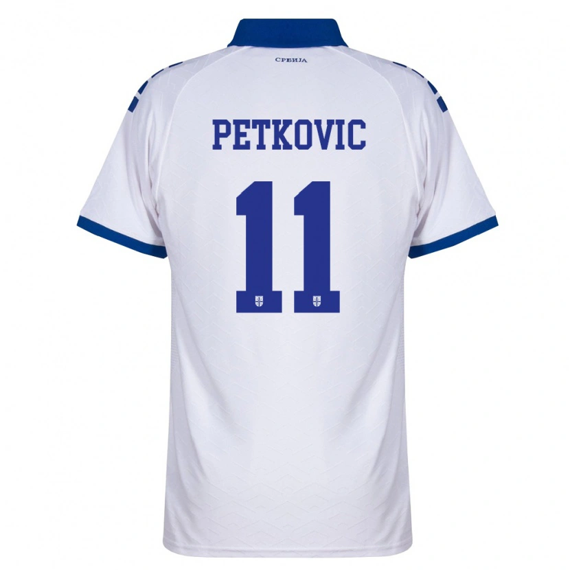 Danxen Men Serbia Mihajlo Petkovic #11 Navy White Red Away Jersey 26-28 T-Shirt