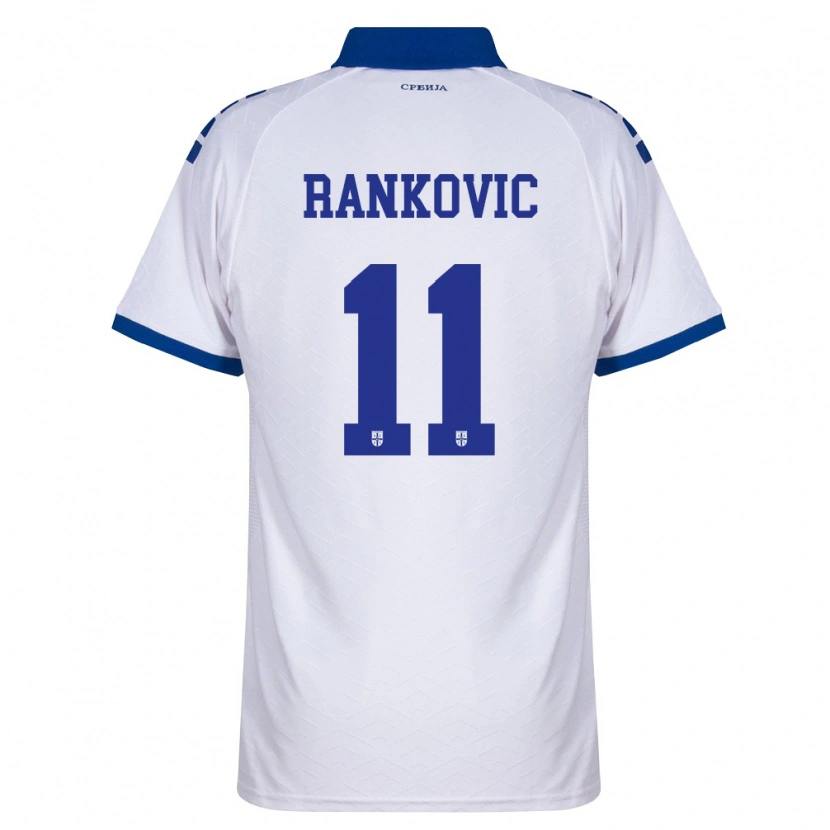 Danxen Men Serbia Djordje Rankovic #11 Navy White Red Away Jersey 26-28 T-Shirt
