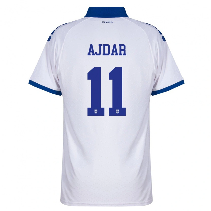 Danxen Men Serbia Ognjen Ajdar #11 Navy White Red Away Jersey 26-28 T-Shirt
