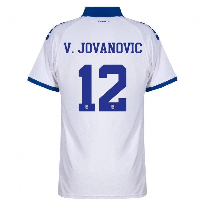 Danxen Men Serbia Vukasin Jovanovic #12 Navy White Red Away Jersey 26-28 T-Shirt