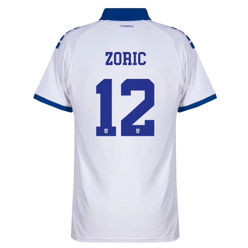 Danxen Men Serbia Nemanja Zoric #12 Navy White Red Away Jersey 26-28 T-Shirt