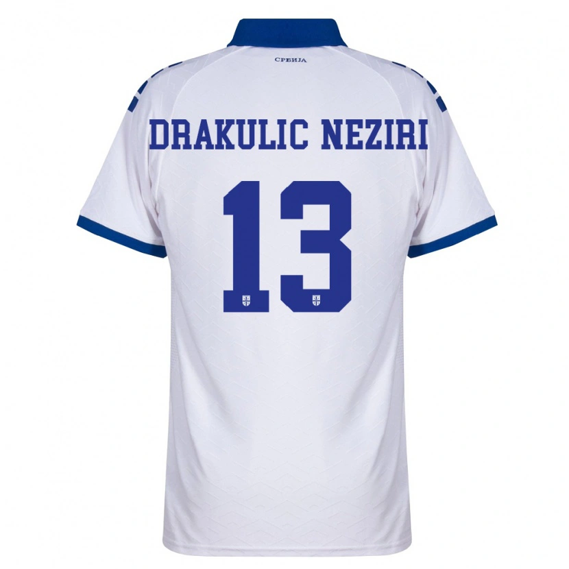 Danxen Men Serbia Andrej Drakulic Neziri #13 Navy White Red Away Jersey 26-28 T-Shirt