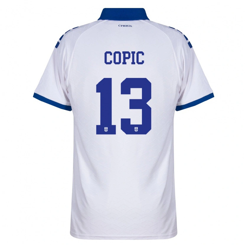 Danxen Men Serbia Milan Copic #13 Navy White Red Away Jersey 26-28 T-Shirt