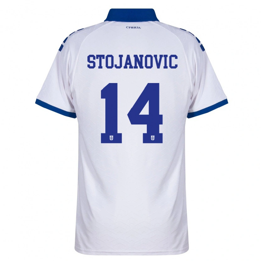Danxen Men Serbia Matija Stojanovic #14 Navy White Red Away Jersey 26-28 T-Shirt