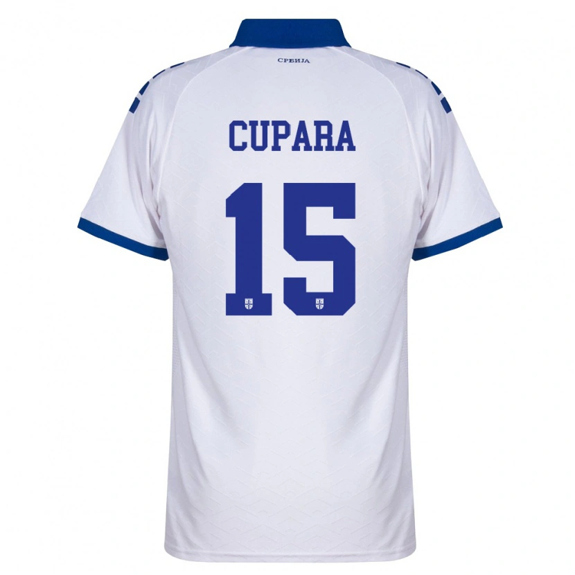 Danxen Men Serbia Dusan Cupara #15 Navy White Red Away Jersey 26-28 T-Shirt