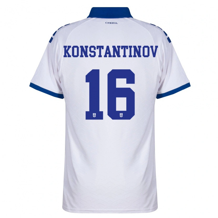 Danxen Men Serbia Lazar Konstantinov #16 Navy White Red Away Jersey 26-28 T-Shirt