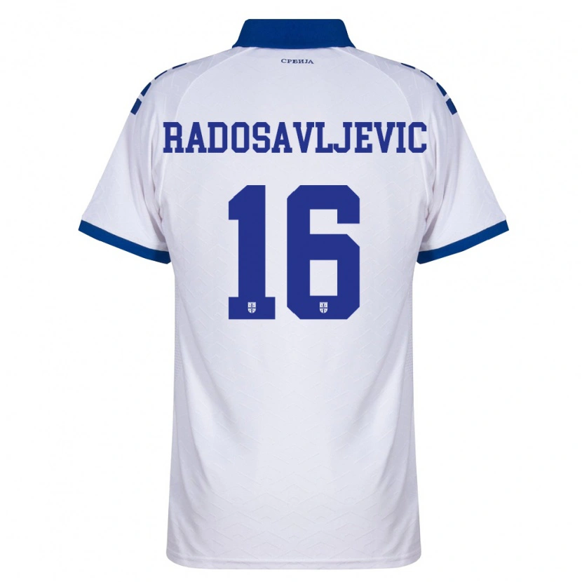 Danxen Men Serbia Lazar Radosavljevic #16 Navy White Red Away Jersey 26-28 T-Shirt