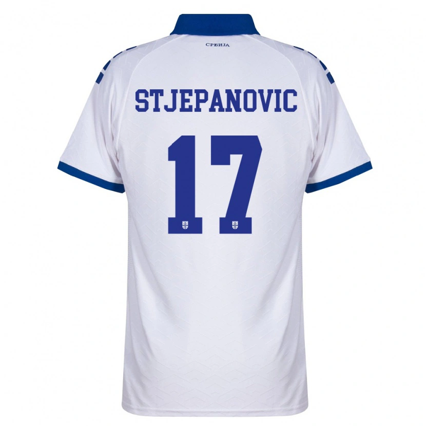 Danxen Men Serbia Mateja Stjepanović #17 Navy White Red Away Jersey 26-28 T-Shirt